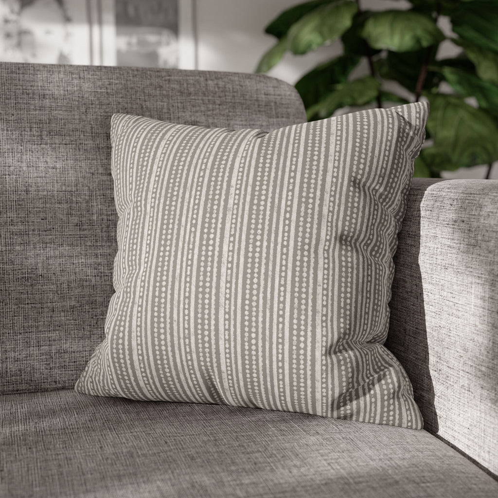 Rainfall Weave Mist  | Square Pillowcase