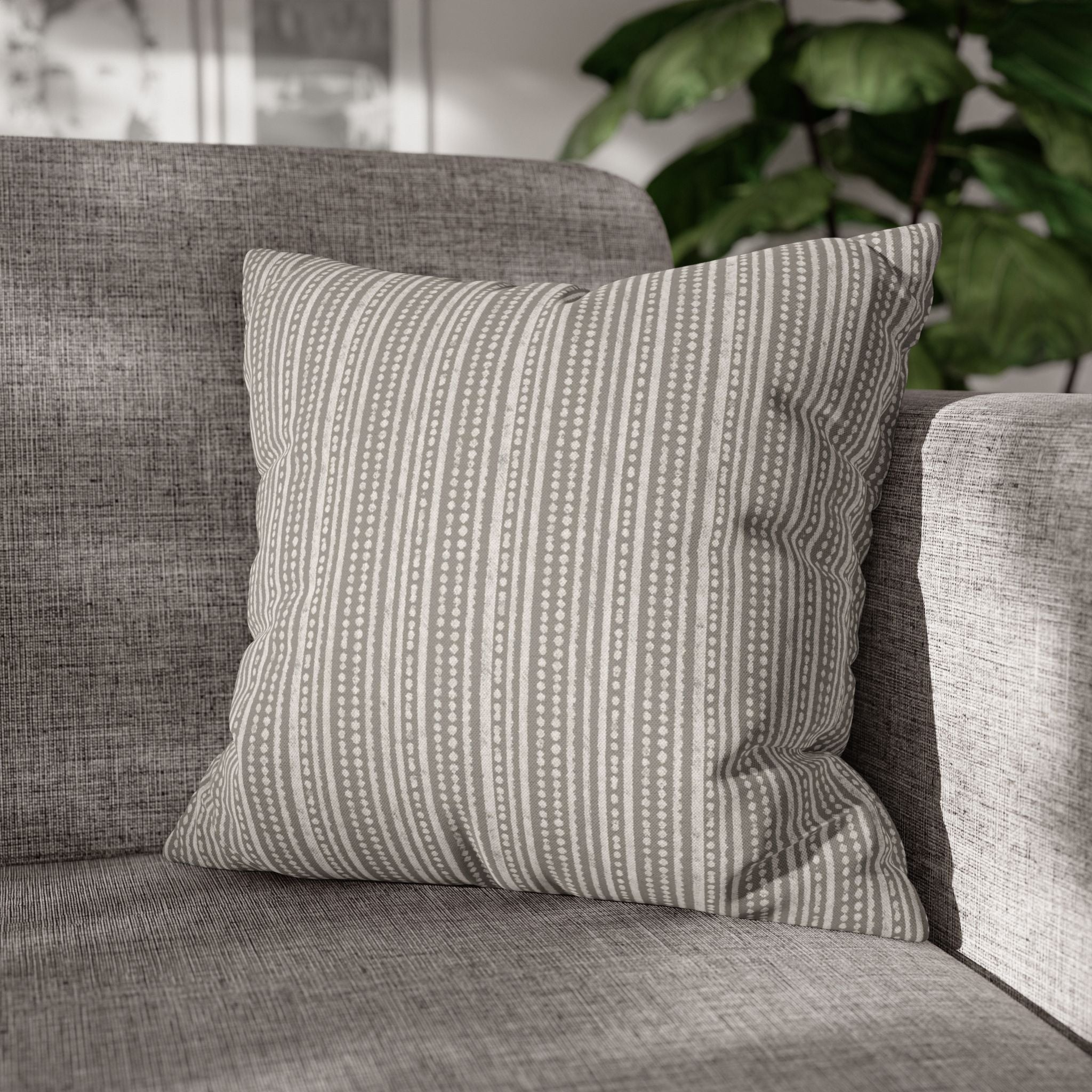 Rainfall Weave Mist  | Square Pillowcase