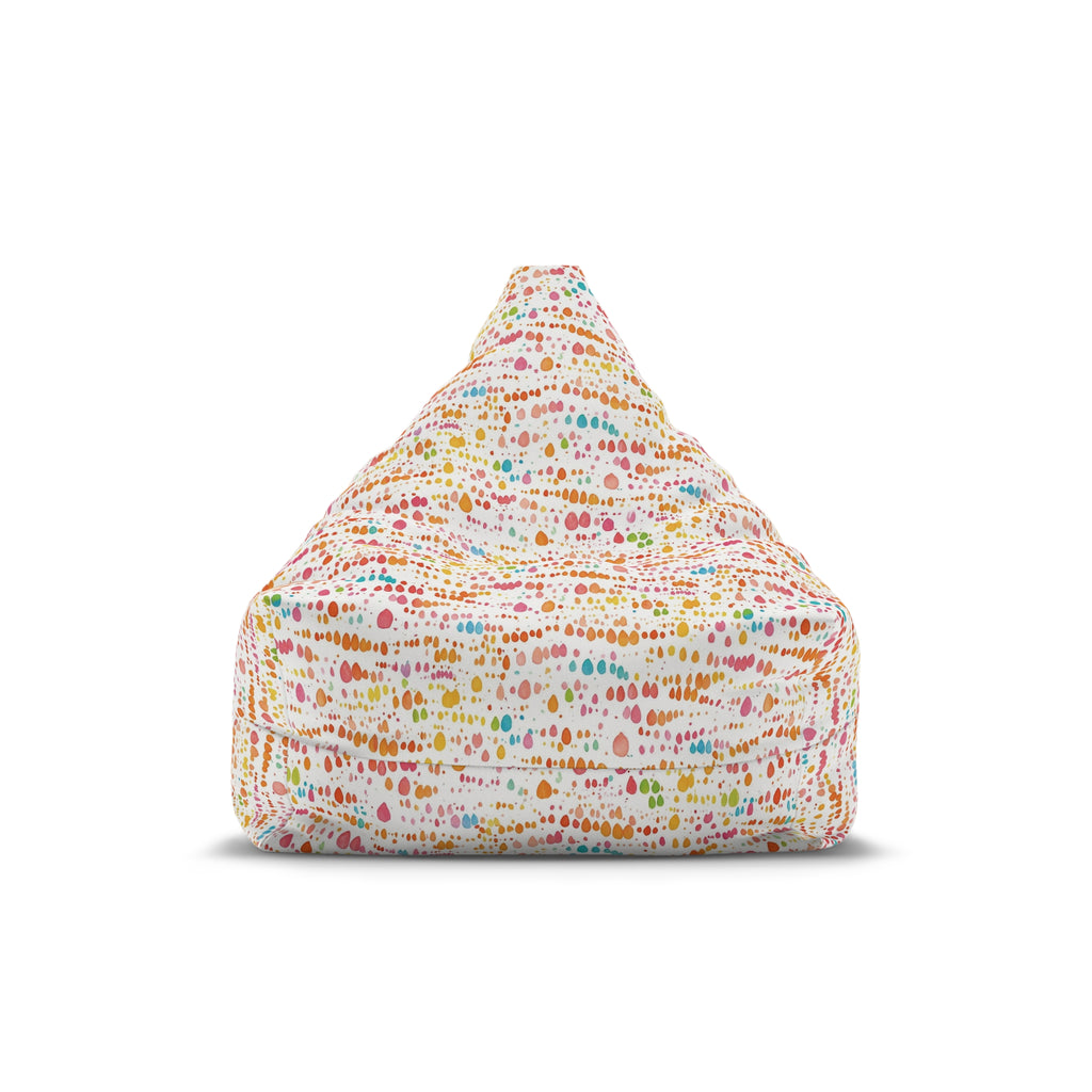 Colorful Confetti Dot Pattern Bean Bag Chair Cover | Kids Playroom Decor