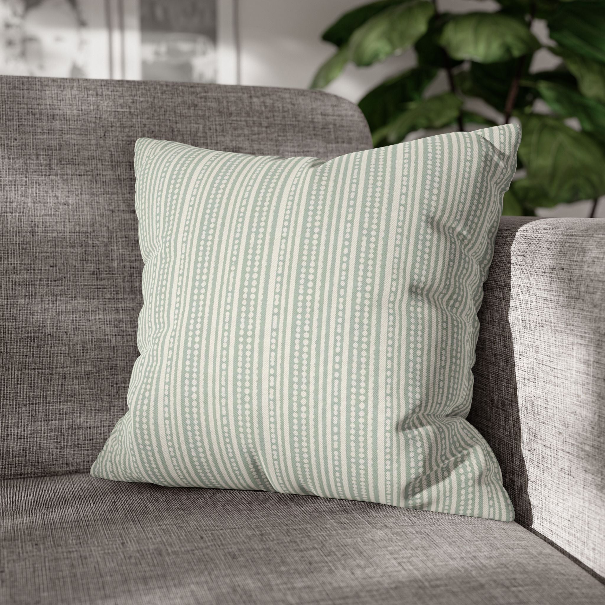 Rainfall Weave Aqua | Square Pillowcase