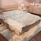 Soft Plaid Velveteen Plush Blanket — Neutral Plaid Cozy Throw for Living Room & Bedroom