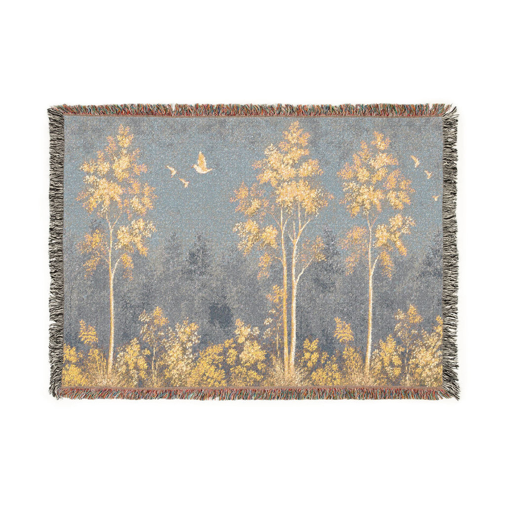 Forestline Woven Blanket | Scenic Tree Tapestry Throw