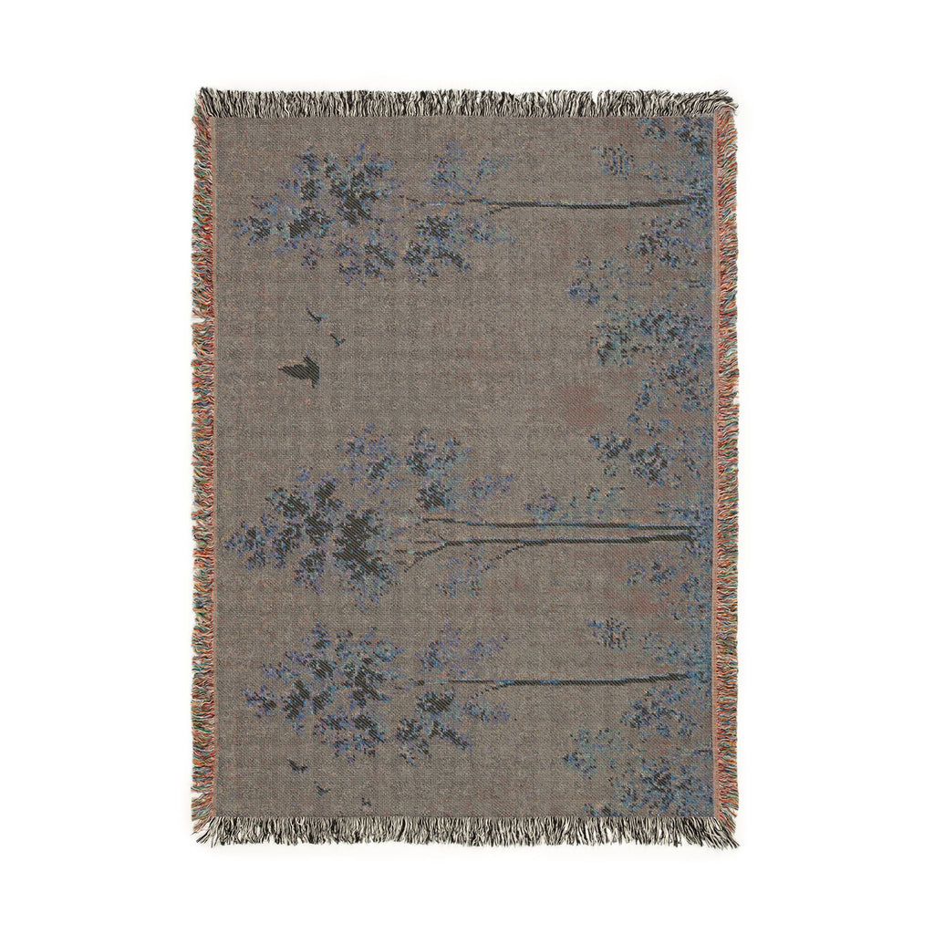 Forestline Woven Blanket | Scenic Tree Tapestry Throw