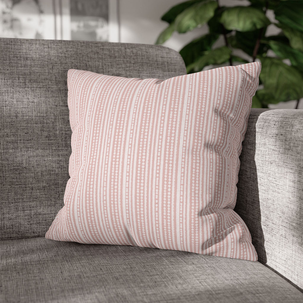 Rainfall Weave Blush  | Square Pillowcase