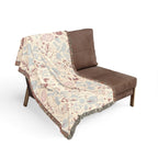 Edenlace Blanket | Floral Vine Pattern Woven Reversible Boho Throw