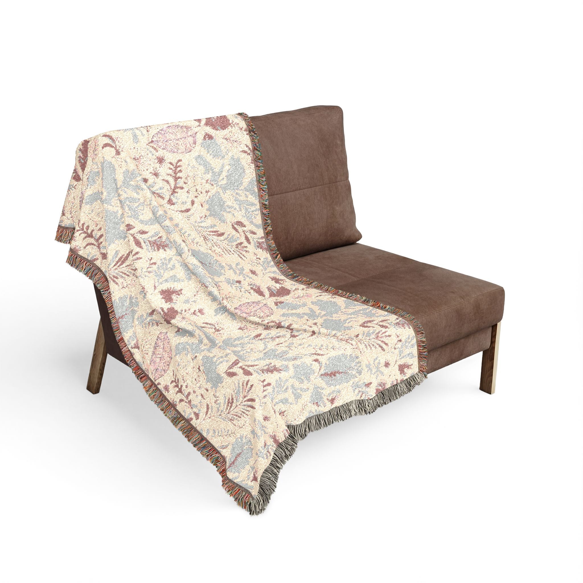 Edenlace Blanket | Floral Vine Pattern Woven Reversible Boho Throw