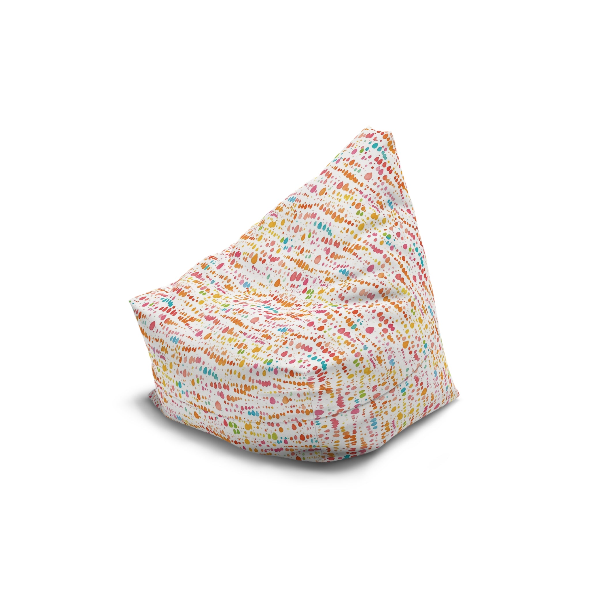 Colorful Confetti Dot Pattern Bean Bag Chair Cover | Kids Playroom Decor