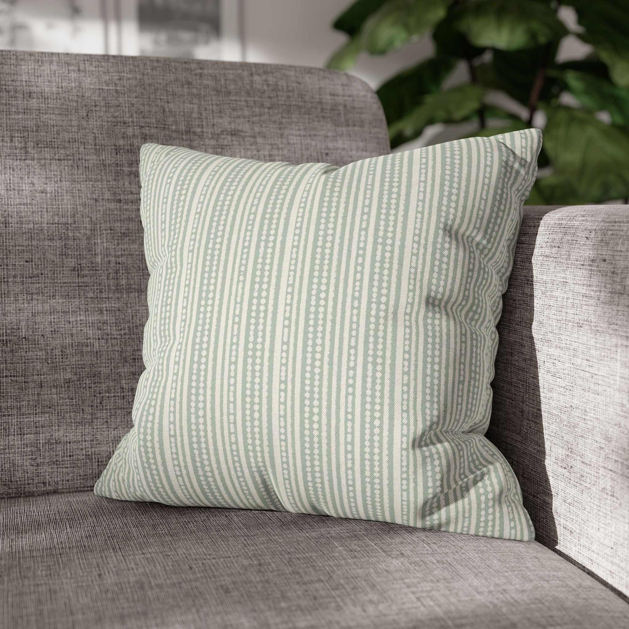 Rainfall Weave Aqua | Square Pillowcase