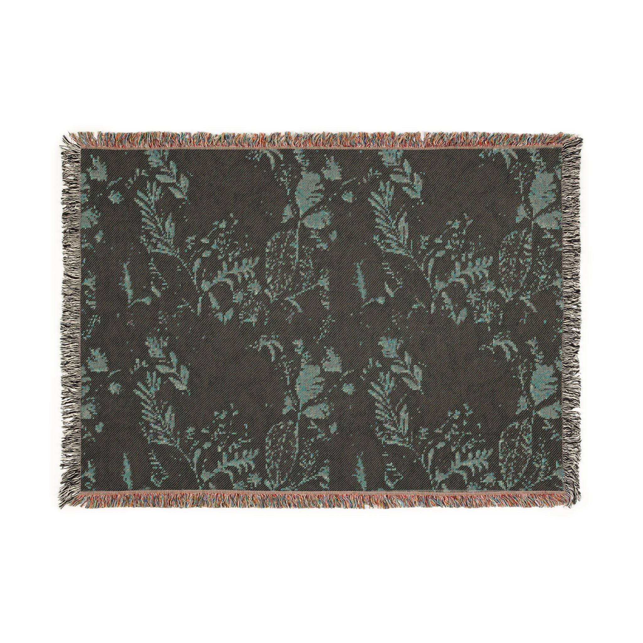 Edenlace Blanket | Floral Vine Pattern Woven Reversible Boho Throw
