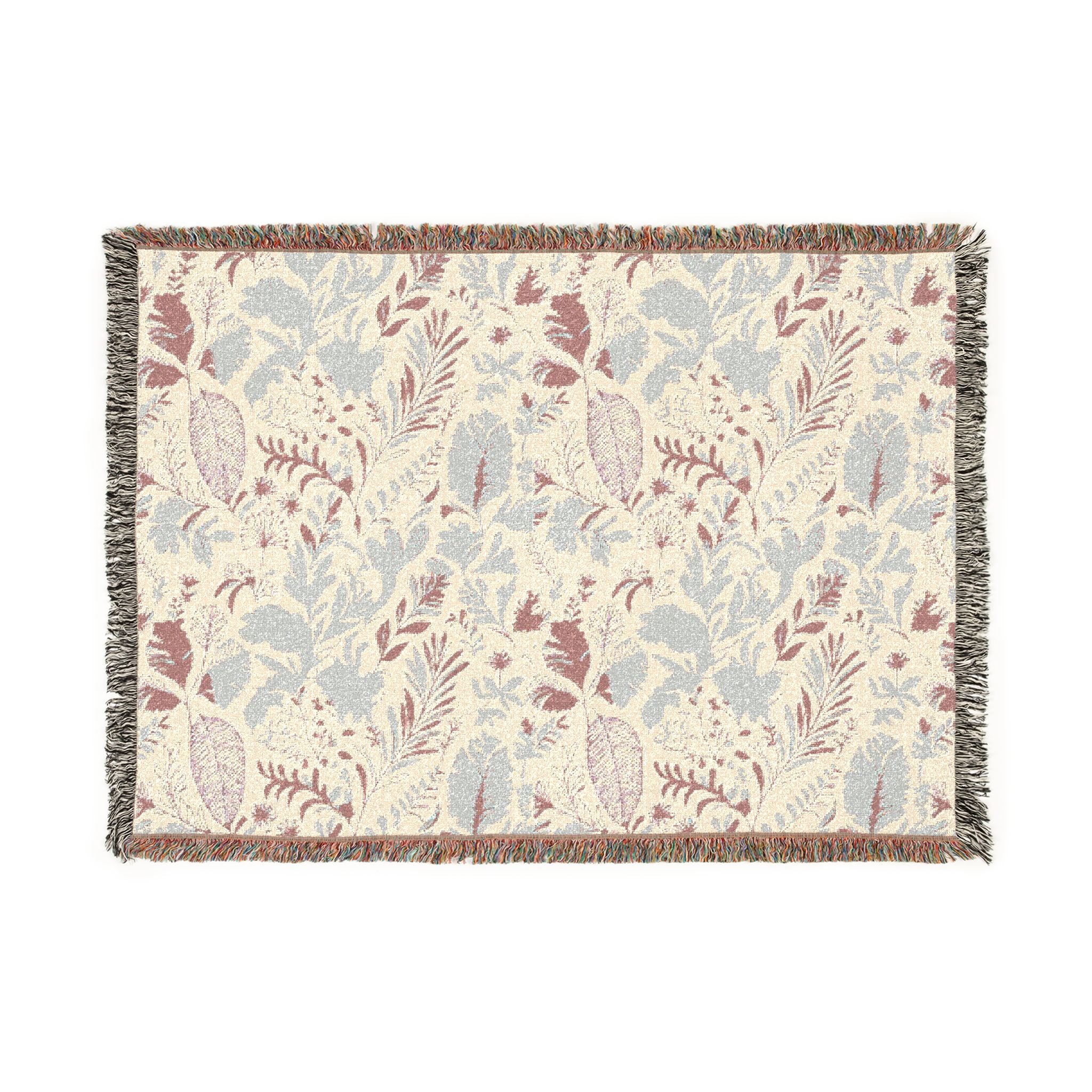 Edenlace Blanket | Floral Vine Pattern Woven Reversible Boho Throw
