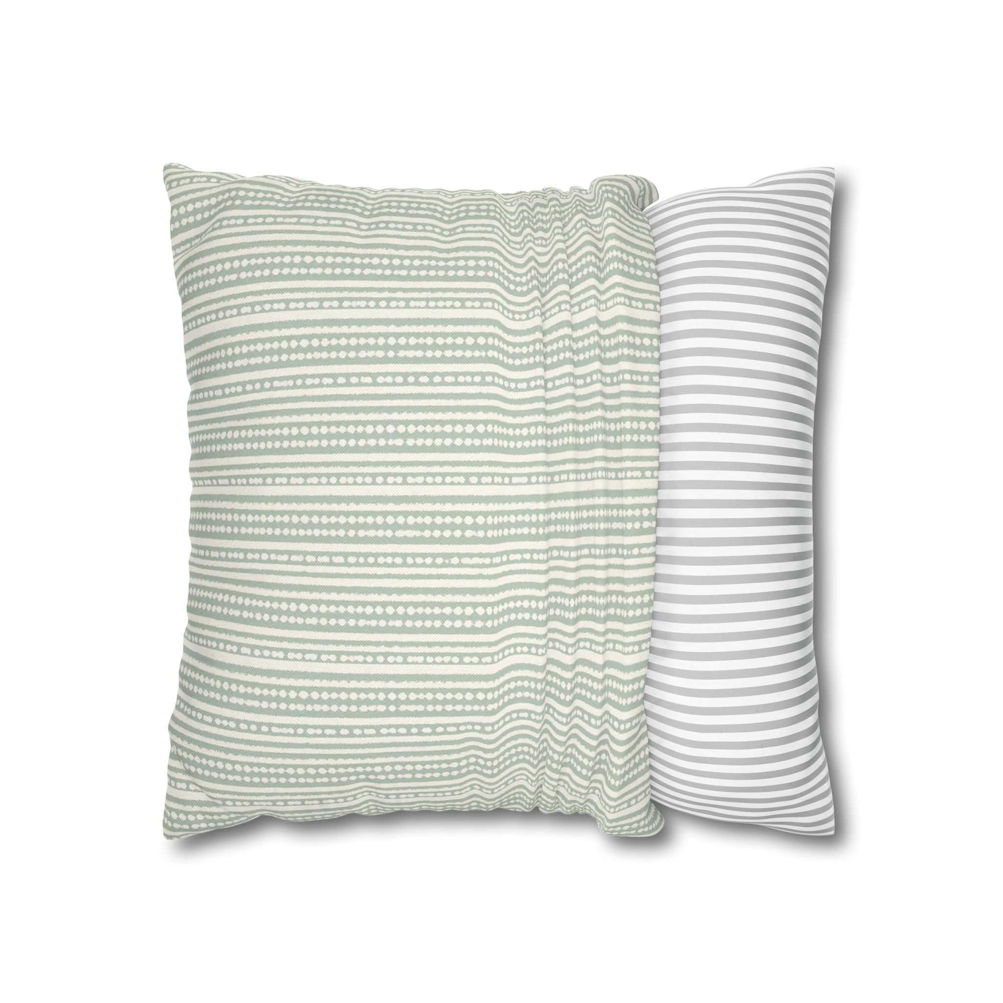 Rainfall Weave Aqua | Square Pillowcase