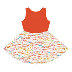 ConfettiDrops Pattern Girls Sundress | Sleeveless AOP Skater Dress
