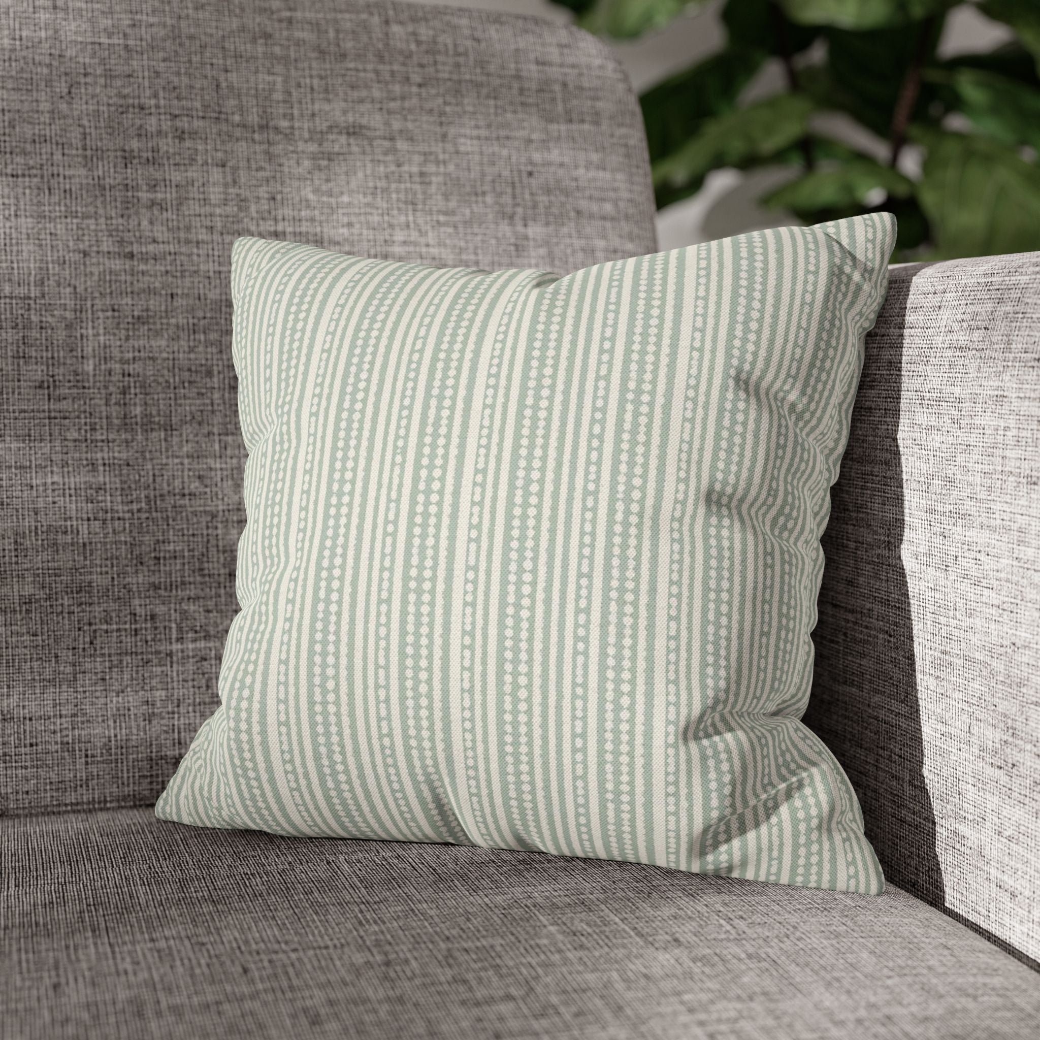 Rainfall Weave Aqua | Square Pillowcase