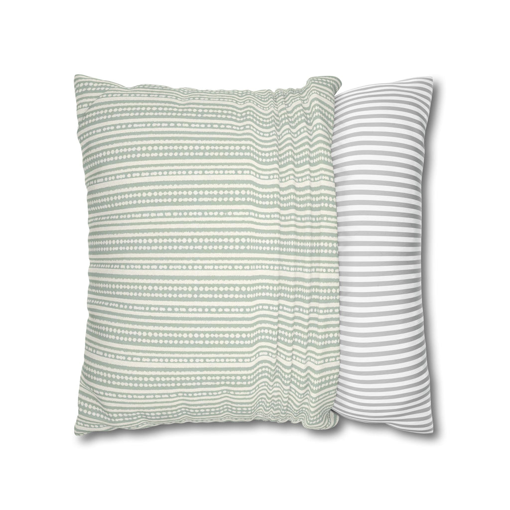 Rainfall Weave Aqua | Square Pillowcase