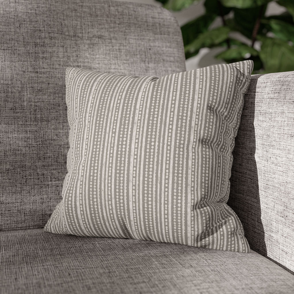 Rainfall Weave Mist  | Square Pillowcase