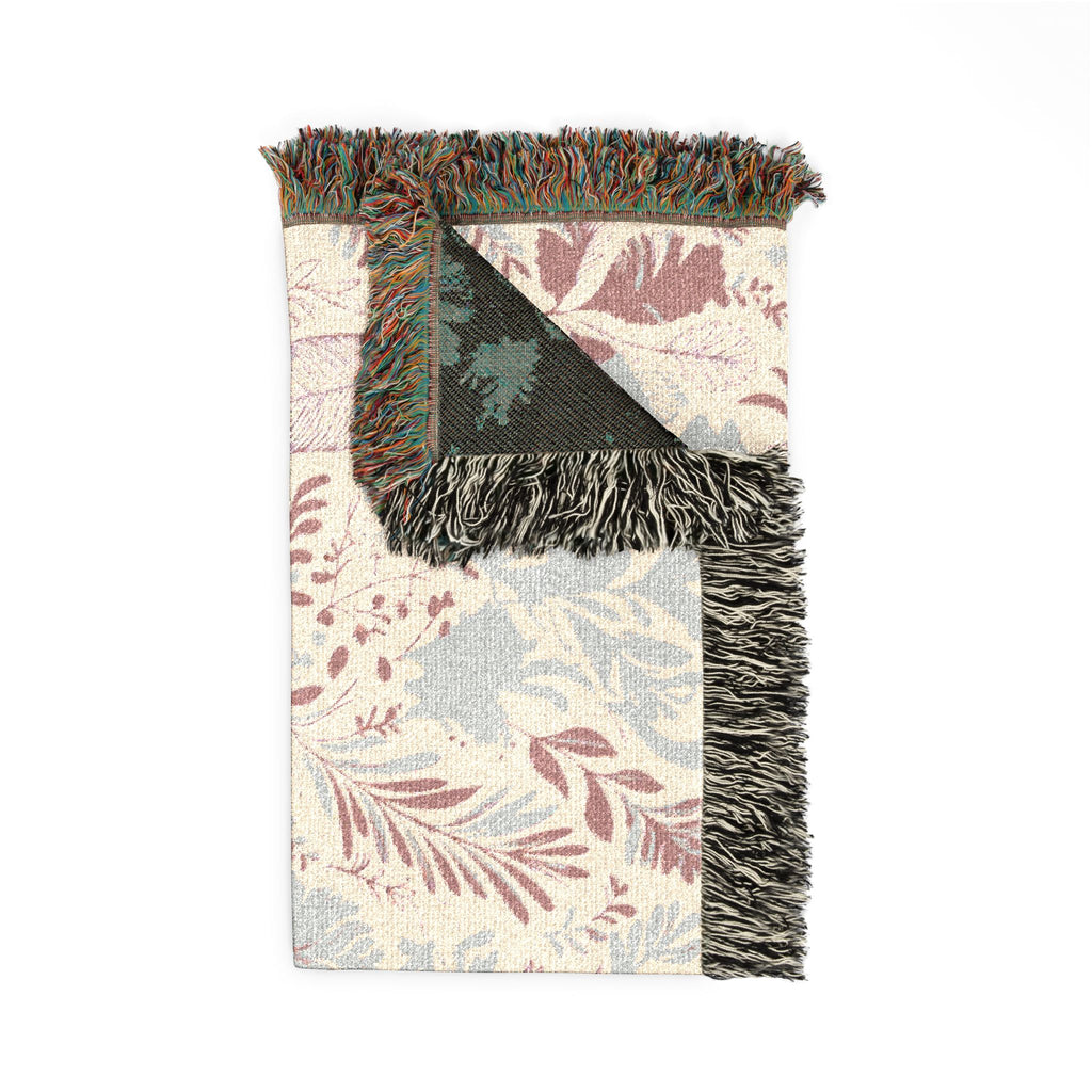 Edenlace Blanket | Floral Vine Pattern Woven Reversible Boho Throw
