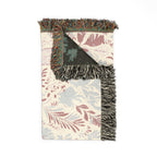 Edenlace Blanket | Floral Vine Pattern Woven Reversible Boho Throw