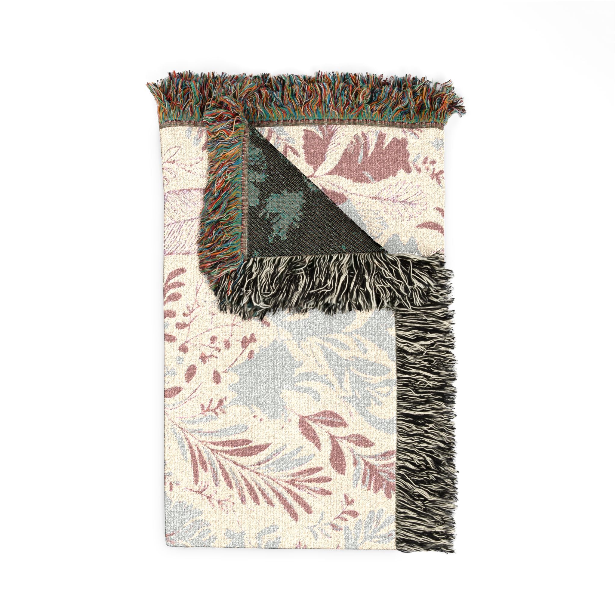 Edenlace Blanket | Floral Vine Pattern Woven Reversible Boho Throw