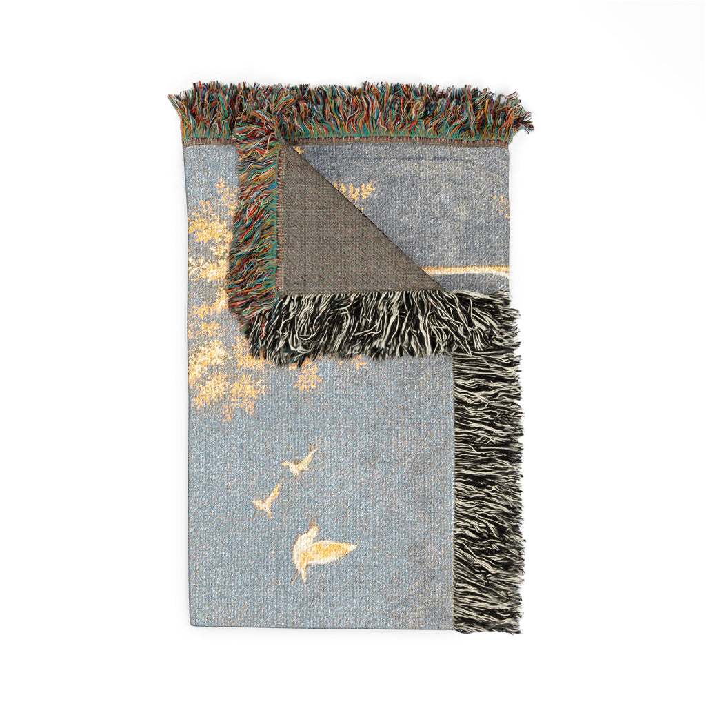 Forestline Woven Blanket | Scenic Tree Tapestry Throw