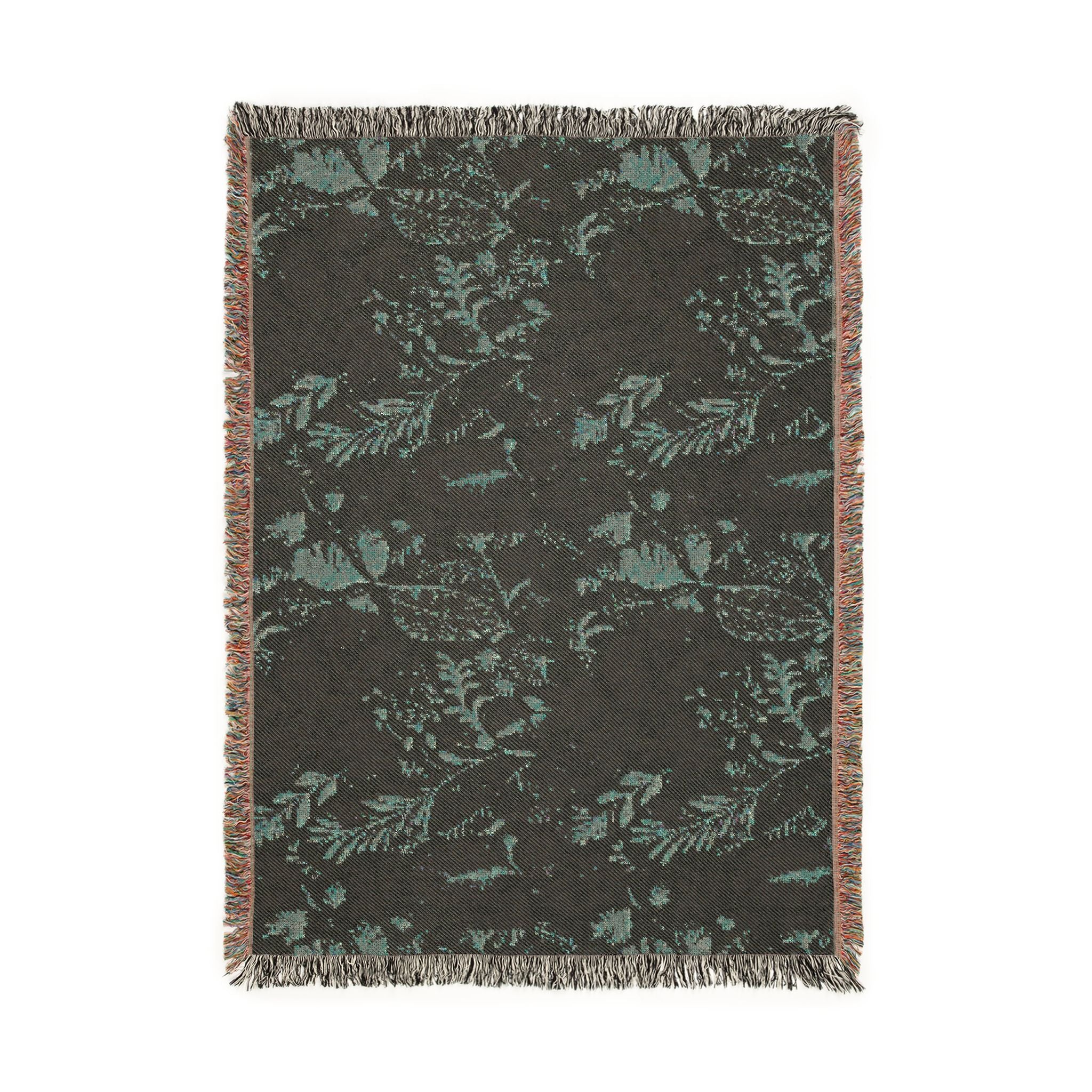 Edenlace Blanket | Floral Vine Pattern Woven Reversible Boho Throw