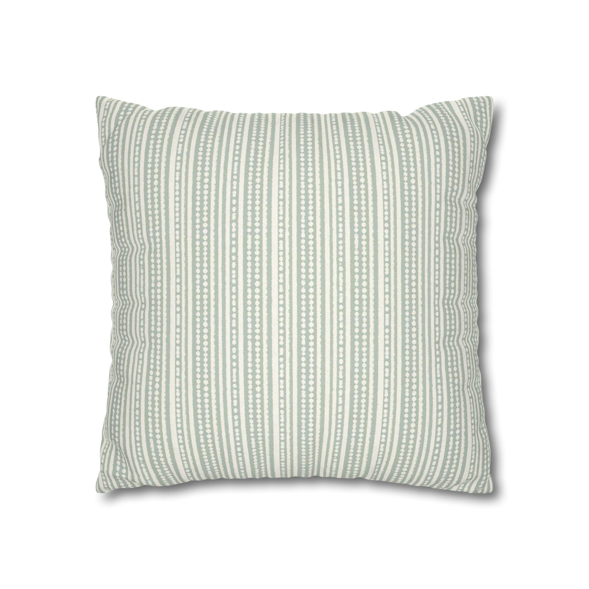 Rainfall Weave Aqua | Square Pillowcase