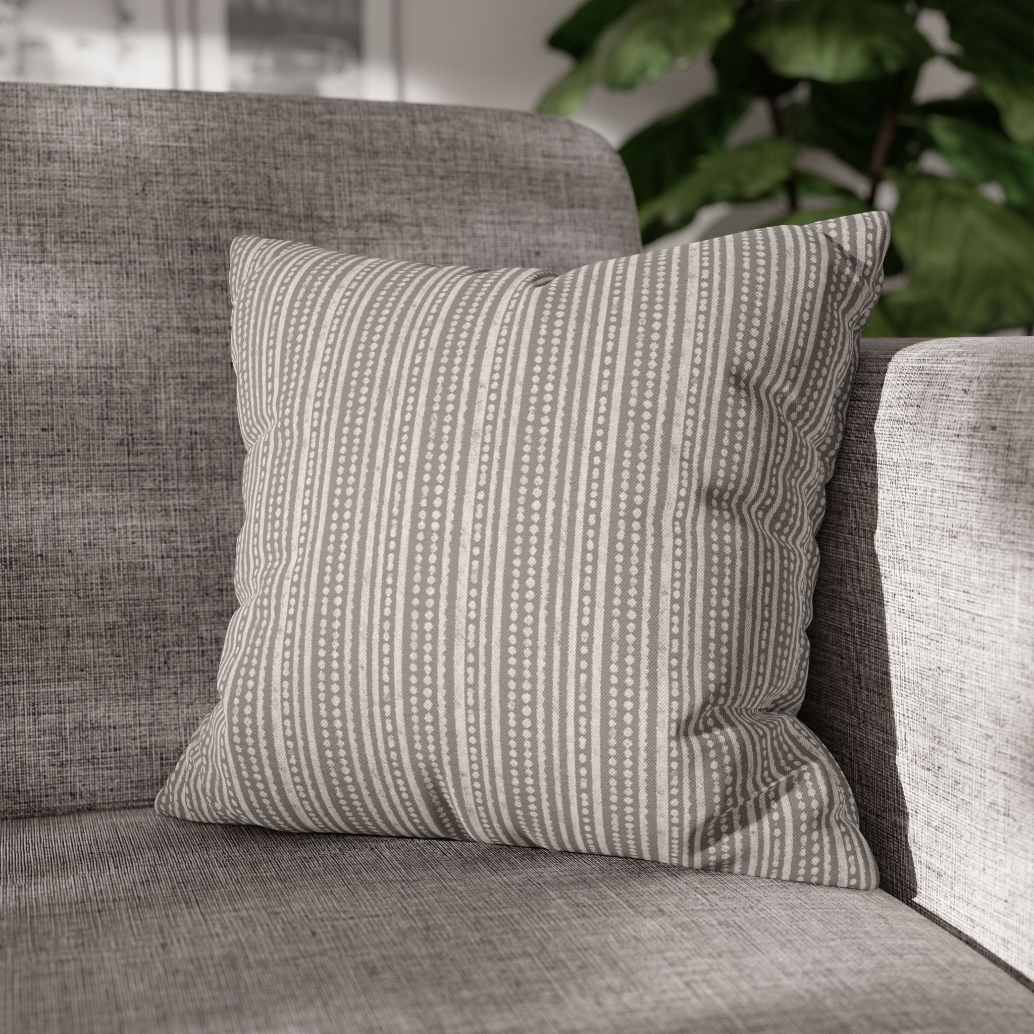 Rainfall Weave Mist  | Square Pillowcase