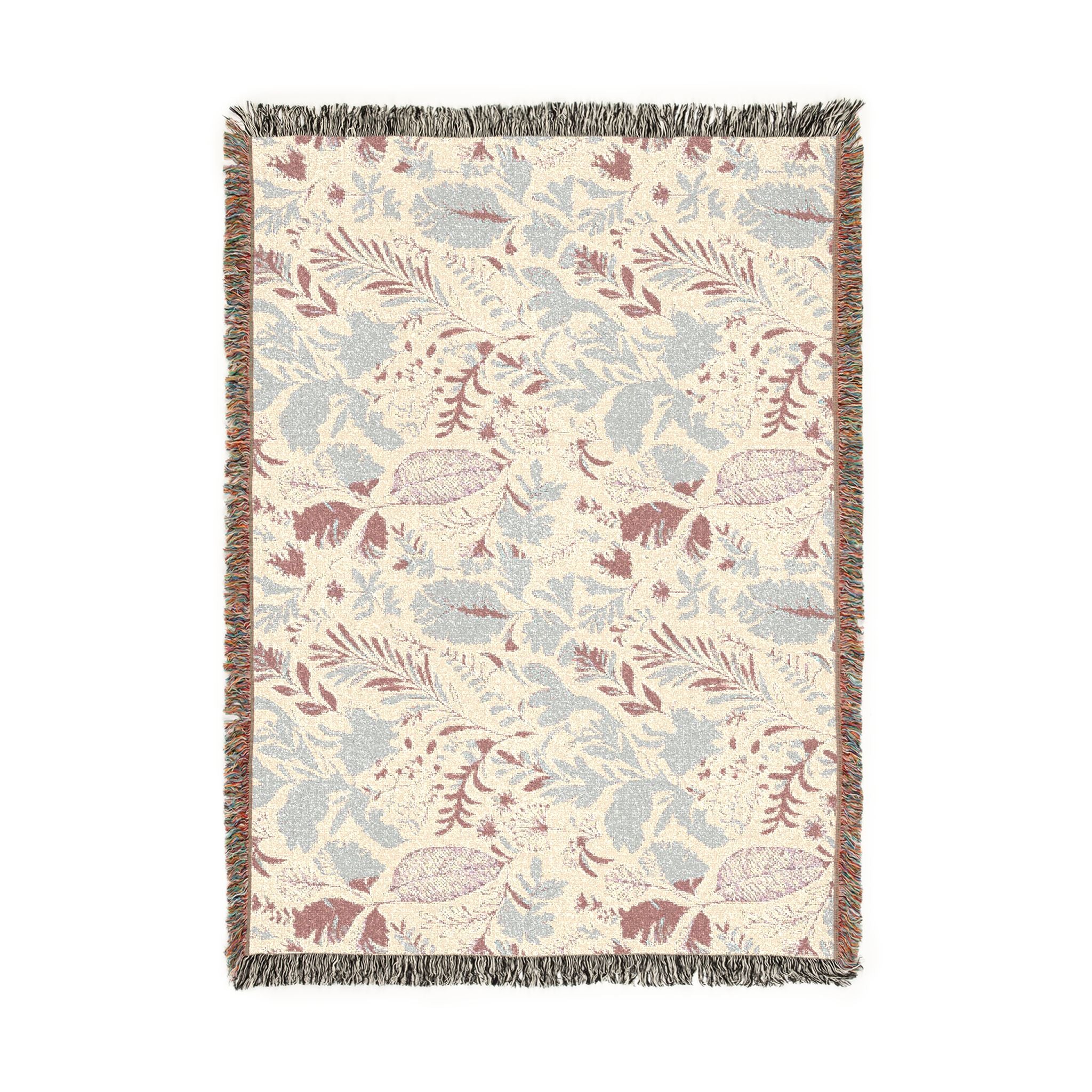 Edenlace Blanket | Floral Vine Pattern Woven Reversible Boho Throw