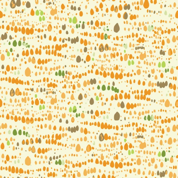 The earthy Botanic colorway of the Confetti Drops seamless pattern.