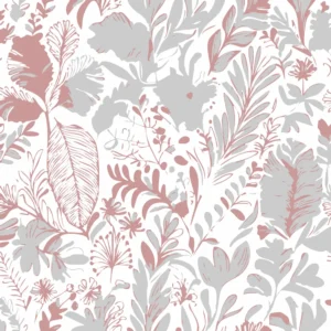 Edenlace botanical pattern in Dusty Rosewood color