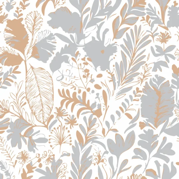 Edenlace botanical pattern in Toasted Almond color